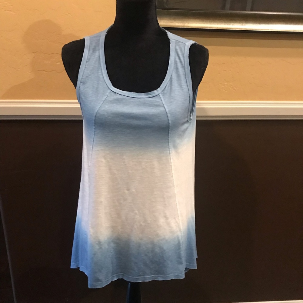 Blue and white tank top